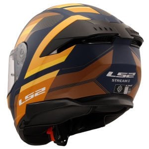 Ls2 Stream 2 Kask Vintage Mat Navy Mavi Turuncu Kahverengi