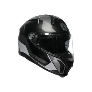 AGV TOURMODULAR MULTI MPLK PERCEPTION Çene Açılır Kask Mat Siyah Gümüş