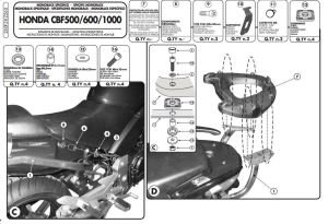 Givi 260FZ Honda CBF 500-600S/N-1000Abs Arka Çanta Demiri