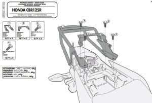 Givi SR1103 Honda CBR125R - CBR250R Arka Çanta Demiri