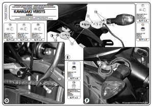 Kappa KLX447 Kawasaki Versys 650 Yan Çanta Demiri