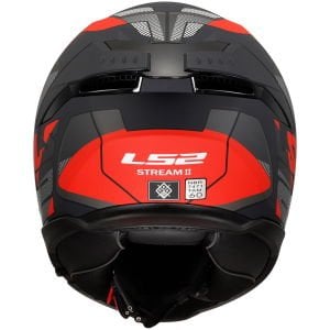 LS2 Stream 2 Kask Road Mat Siyah Titanium Kırmızı