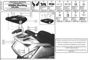 Givi SR19M Honda Silverwing 400-600 Sw-T Arka Çanta Demiri