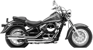 Kappa TK249 Kawasaki VN 800 Yan Kumaş Çanta Demiri