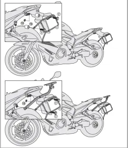 Kappa KLX1104 Honda VFR 800X Crossrunner Yan Çanta Demiri
