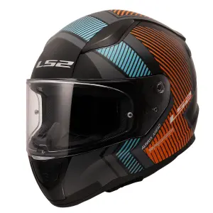 LS2 Rapid 2 Kapalı Kask Extra Mat Gri Neon Turuncu