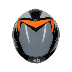 Nukro 938SV Çene Açılır Kask Siyah Beyaz Turuncu XL