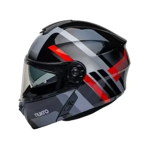 Nukro 938SV Çene Açılır Kask Black Red Grat