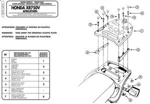 Givi E210 Honda Africa Twin 750 (93-02) Arka Çanta Demiri