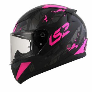 LS2 Rapid 2 Palımnesıs Mat Siyah Pembe Kask