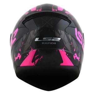 LS2 Rapid 2 Palımnesıs Mat Siyah Pembe Kask