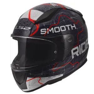 LS2 RAPID 2 Kapalı Kask Roma Mat Gri Siyah