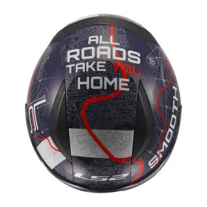 LS2 RAPID 2 Kapalı Kask Roma Mat Gri Siyah