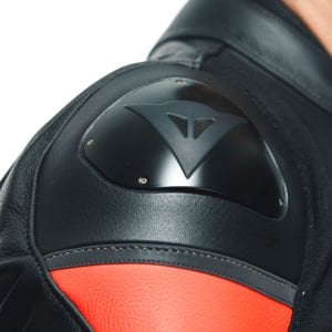 Dainese Racing 4 Deri Ceket Siyah Kırmızı