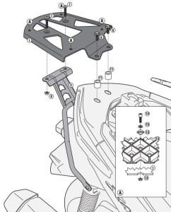 Givi SR2111M Yamaha X-Max 400 Arka Çanta Demiri