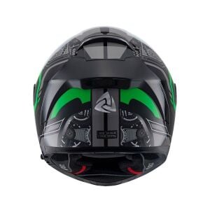 Nukrohelmet YM-853 Güneş Vizörlü Kapalı Kask Combat Yeşil Siyah