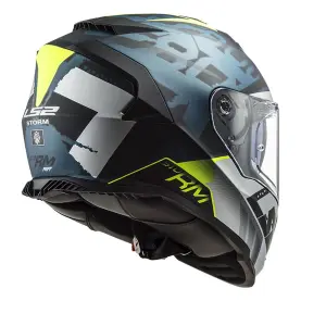 LS2 Storm 2 Sprınter Mat Siyah Gri Cobalt Kapalı Kask LS2 Storm 2 Sprınter Mat Siyah Gri Cobalt Kask S