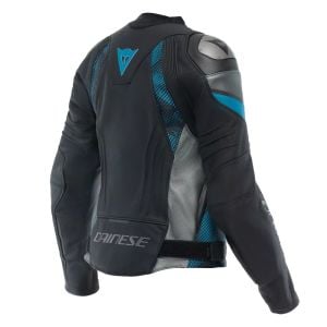Dainese Avro 5 Kadın Deri Ceket Siyah-Deniz Mavisi