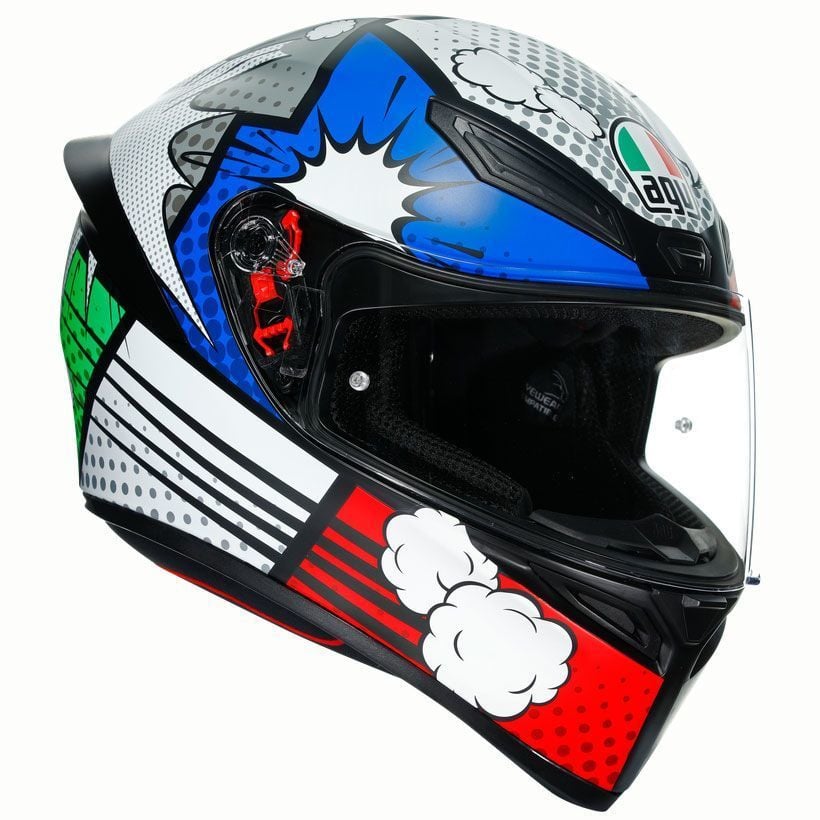 Agv Kask K1 Multi Bang Matt Italy Mavi