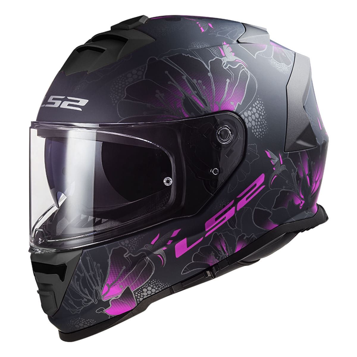 Ls2 Storm 2 Kask Burst Mat Siyah Pembe