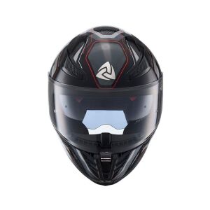 Nukrohelmet YM-853 Güneş Vizörlü Kapalı Kask Flash Kırmızı Siyah