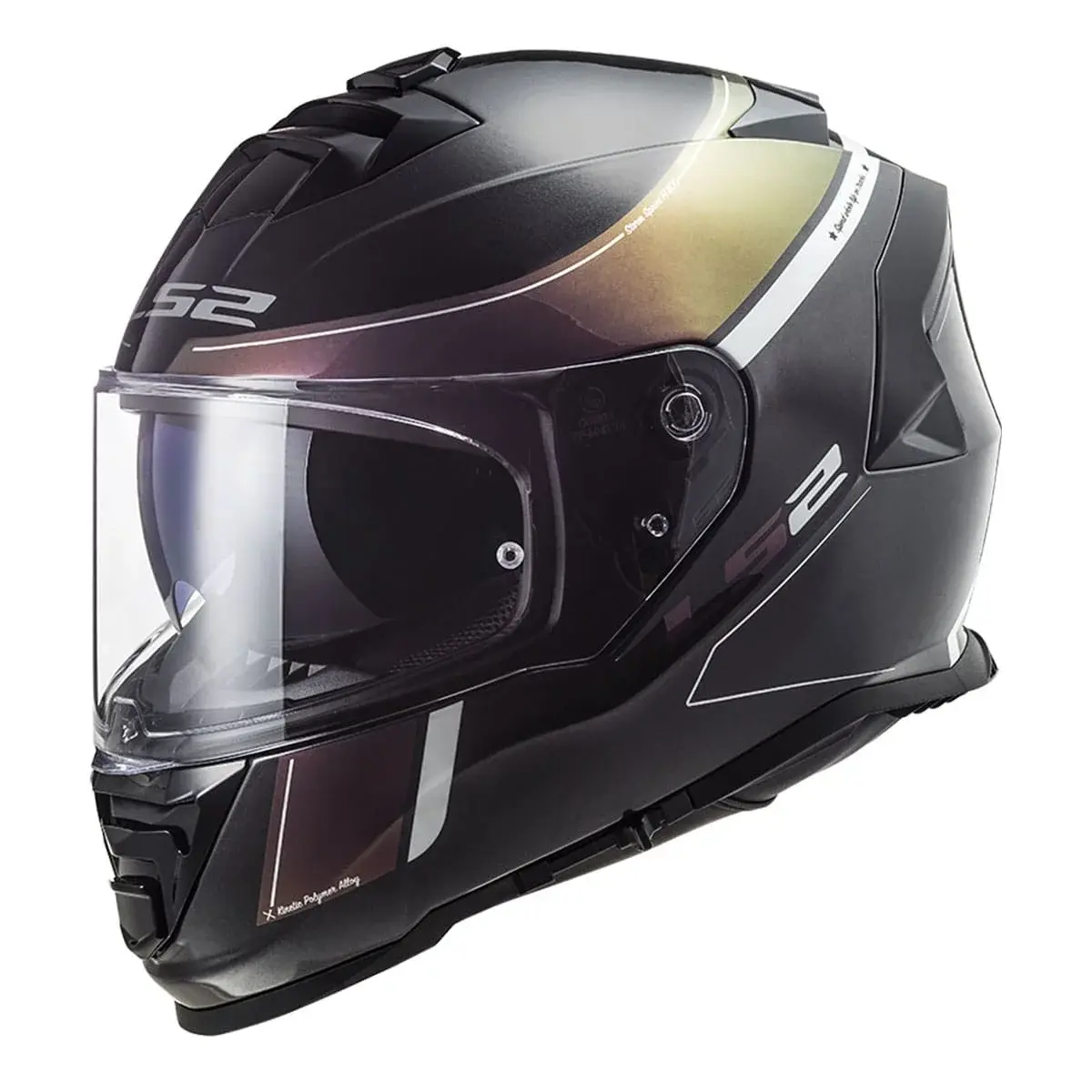 LS2 Storm 2 Kapalı Kask Velvet Mat Siyah Gökkuşağı LS2 Storm 2 Velvet Mat Siyah Gökkuşağı Kask XS