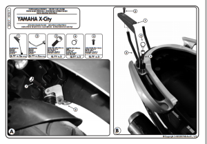 Kappa KR361 Yamaha X-City 125-250 Arka Çanta Demiri