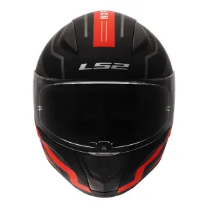 LS2 RAPID 2 Kapalı Kask PEDESTRIAN Mat Siyah Kırmızı Gri