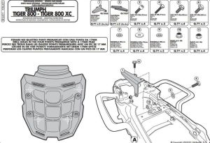 Givi SR6401 Triumph Tiger 800 - 800Xc Arka Çanta Demiri