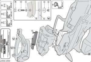 Givi SR6401 Triumph Tiger 800 - 800Xc Arka Çanta Demiri