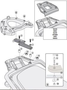 Givi SR6403 Triumph Tiger Explorer 1200 Arka Çanta Demiri