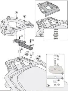 Givi SR6403 Triumph Tiger Explorer 1200 Arka Çanta Demiri