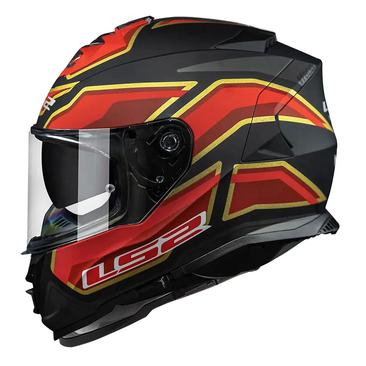 LS2 Storm 2 Foggy Mat Siyah Kırmızı Kask