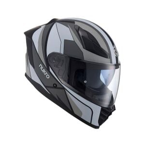 Nukrohelmet YM-853 Güneş Vizörlü Kapalı Kask Mars Mat Gri