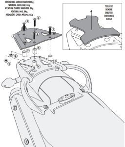 Givi SRA3101 Suzuki Dl 650 V-Strom Arka Çanta Demiri