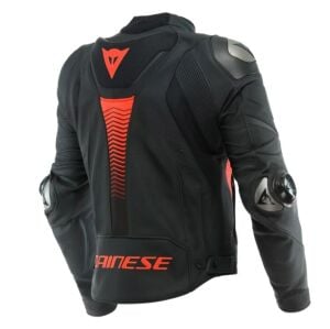 Dainese Super Speed 4 Deri Ceket Mat Siyah Fluo Kırmızı Dainese Super Speed 4 Deri Ceket Mat Siyah Fluo Kırmızı 56