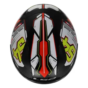 LS2 RAPID 2 Kapalı Kask RUSH Beyaz Sarı Siyah