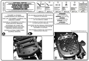 Givi E528M Suzuki DL 650-1000 Kawasaki KLV Arka Çanta Demiri