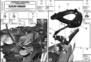Givi SR116 Suzuki Gsr 600 (06-11) Arka Çanta Demiri