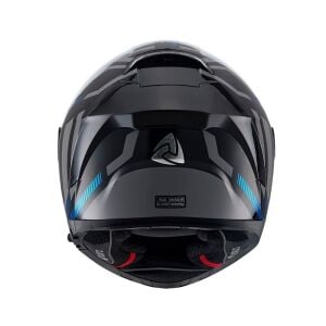 Nukrohelmet YM-853 Güneş Vizörlü Kapalı Kask Power Mavi Siyah
