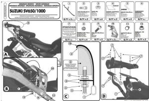 Givi 529FZ Suzuki Sv 650-1000 - S (03-08) Arka Çanta Demiri