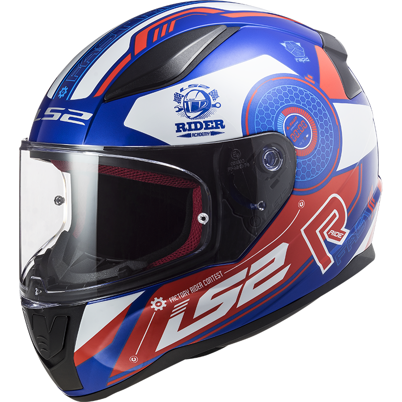 LS2 Rapid Stratus Kask Mavi Kırmızı