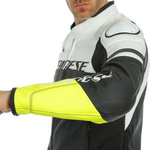 Dainese Agile Deri Mont Beyaz Sarı