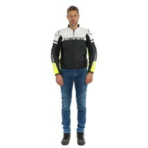 Dainese Agile Deri Mont Beyaz Sarı