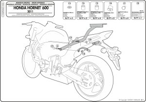 Kappa KZ1102 Honda CBR 600F / CB 600 Arka Çanta Demiri