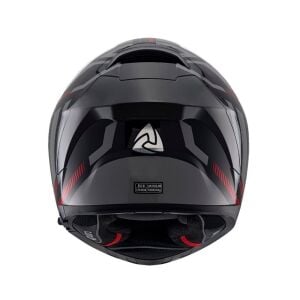 Nukrohelmet YM-853 Güneş Vizörlü Kapalı Kask Power Kırmızı Siyah