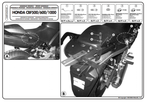 Kappa KZ260 Honda CBF 500 Arka Çanta Demiri