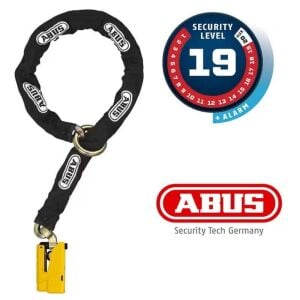 ABUS 8077 2.0 12KS120 Zincir 120cm & Disk Kilidi - Sarı