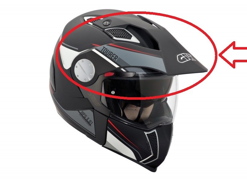 Givi Z4800N900R Kask Ön Spoiler Mat Siyah-Gri