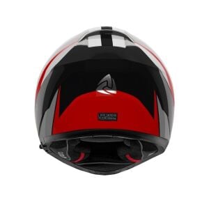 Nukrohelmet YM-853 Güneş Vizörlü Kapalı Kask Shine Kırmızı Beyaz